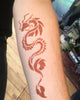 Mini kit "Dragon" tatuaje temporare cu henna și șabloane