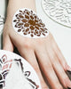 Șablon "Mandala" pentru tatuaje temporare cu henna