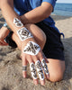 Kit "Aztec mână" tatuaje temporare cu henna și șabloane